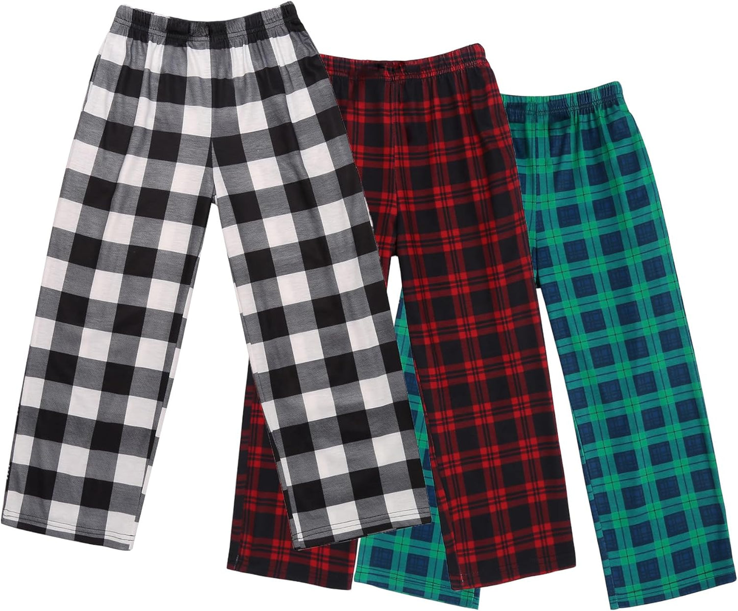 Ekouaer Boys 3 Pack Plaid Lounge Pants with 2 Pockets Review