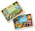 Wooden Magnets Set - Animals and Dinosaurs with 40 Magnets