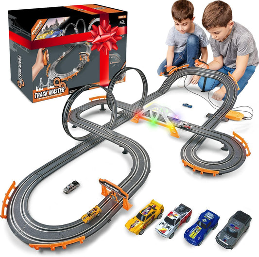 Slot Car Race Track Sets by AG Atlasonix for Kids Ages 4-8