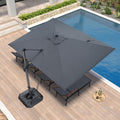 PURPLE LEAF 9 ft x 11.5 ft Patio Cantilever Umbrella - Offset Shade