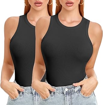 SIMIYA 2-Pack Tank Tops for Women - Stylish Summer Basics