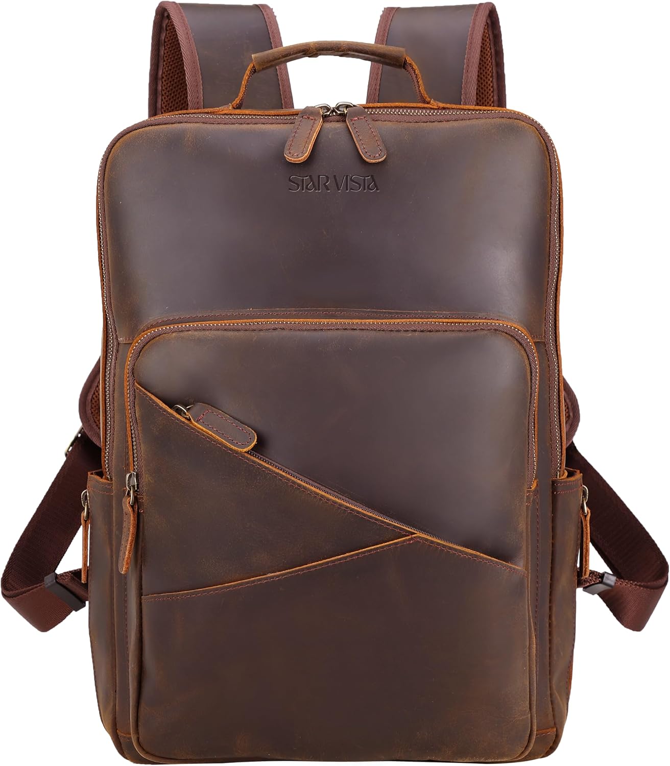 15.6in Trajan Vintage Full Grain Leather Laptop Backpack Review