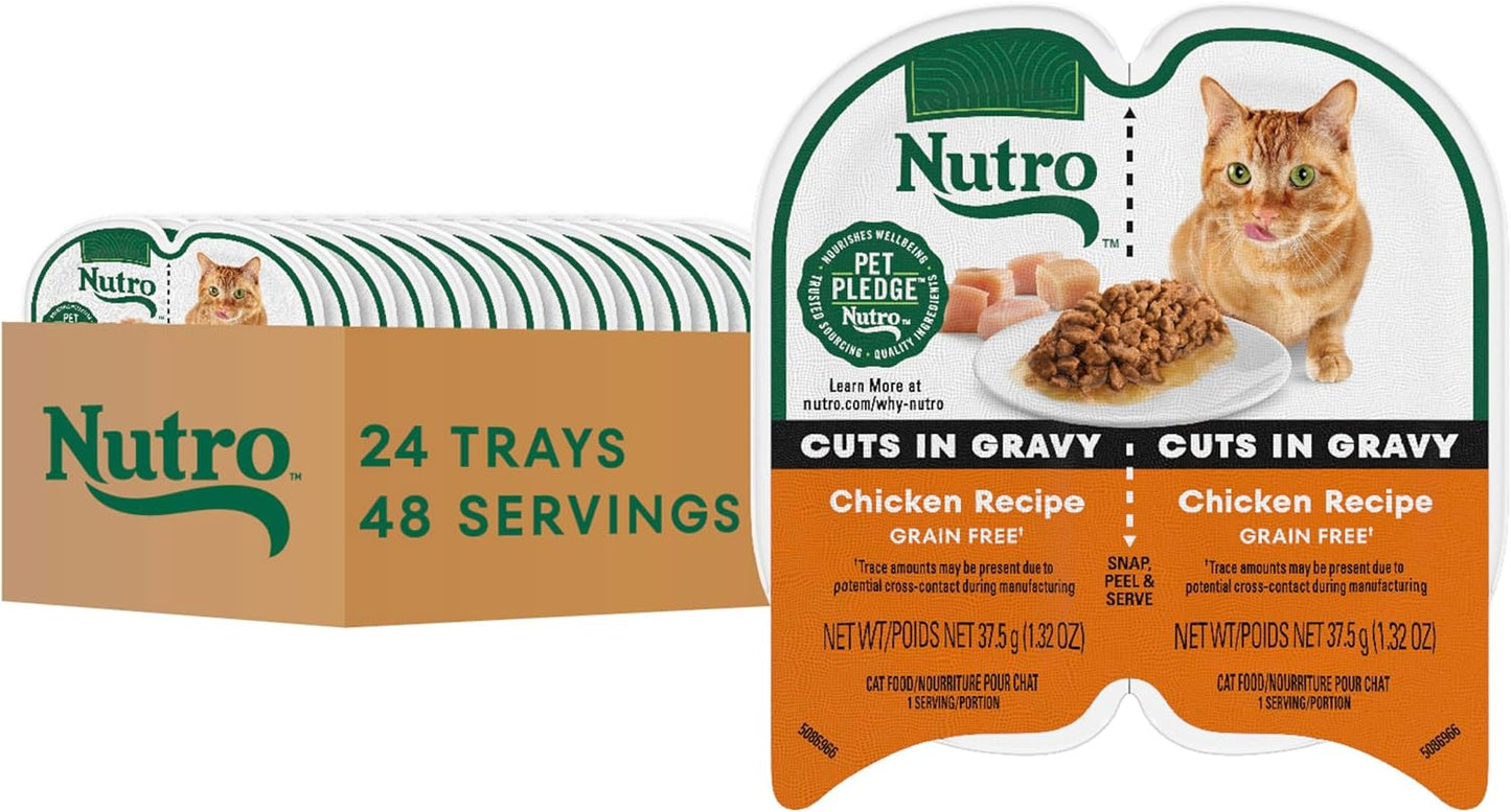 Nutro Perfect Portions Wet Cat Food Cuts in Gravy Chicken Recipe