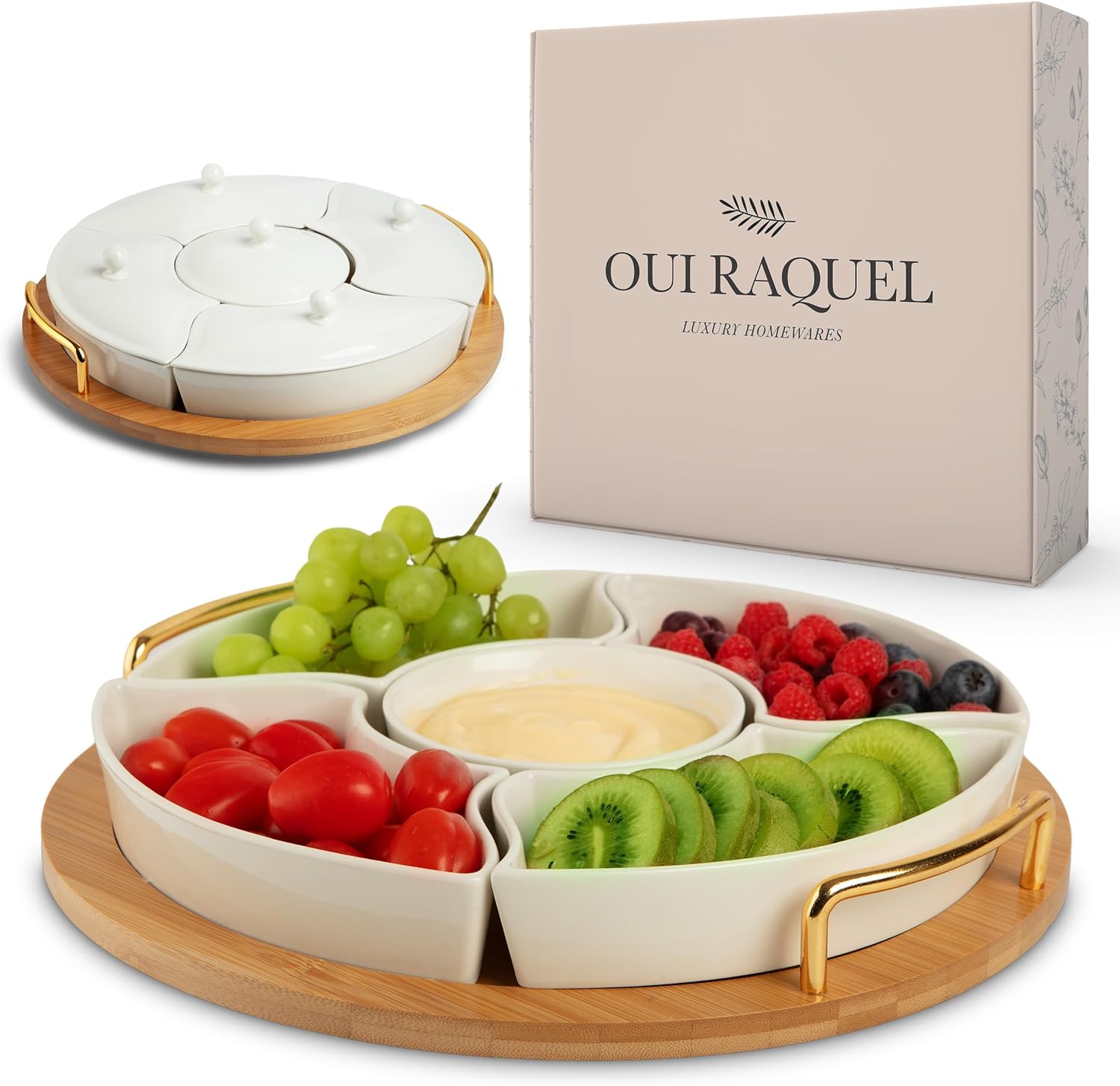 Chip and Dip Serving Set for Elegant Gatherings and Parties
