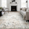6x9 Area Rug Living Room Rug - Washable Modern Abstract Soft Thin Rug