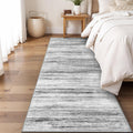 2x8 Washable Runner Rug for Family - Easy-to-Clean Grey Runner