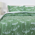 Lightweight Microfiber Comforter Set Full/Queen - Green Floral