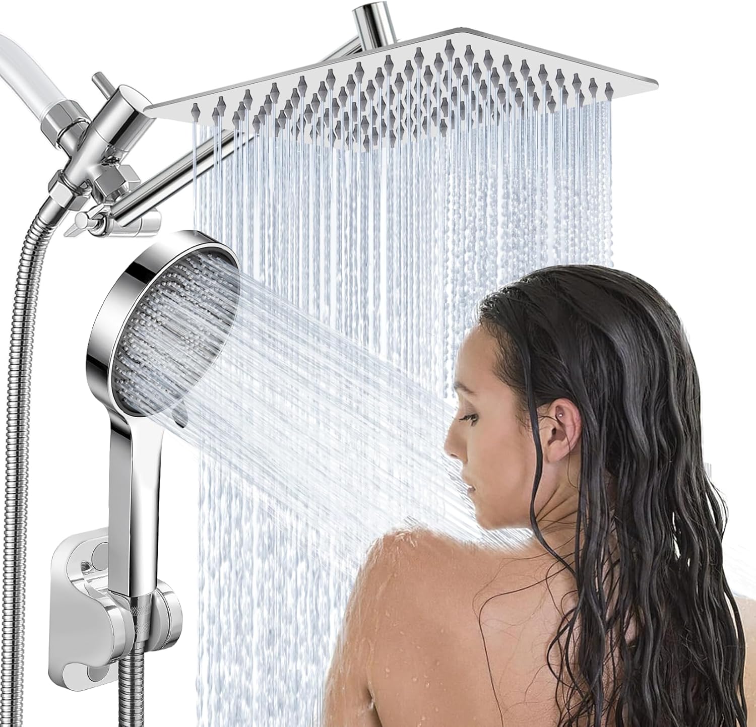 8Rain Shower Head with Handheld Spray Combo for Ultimate Relaxation
