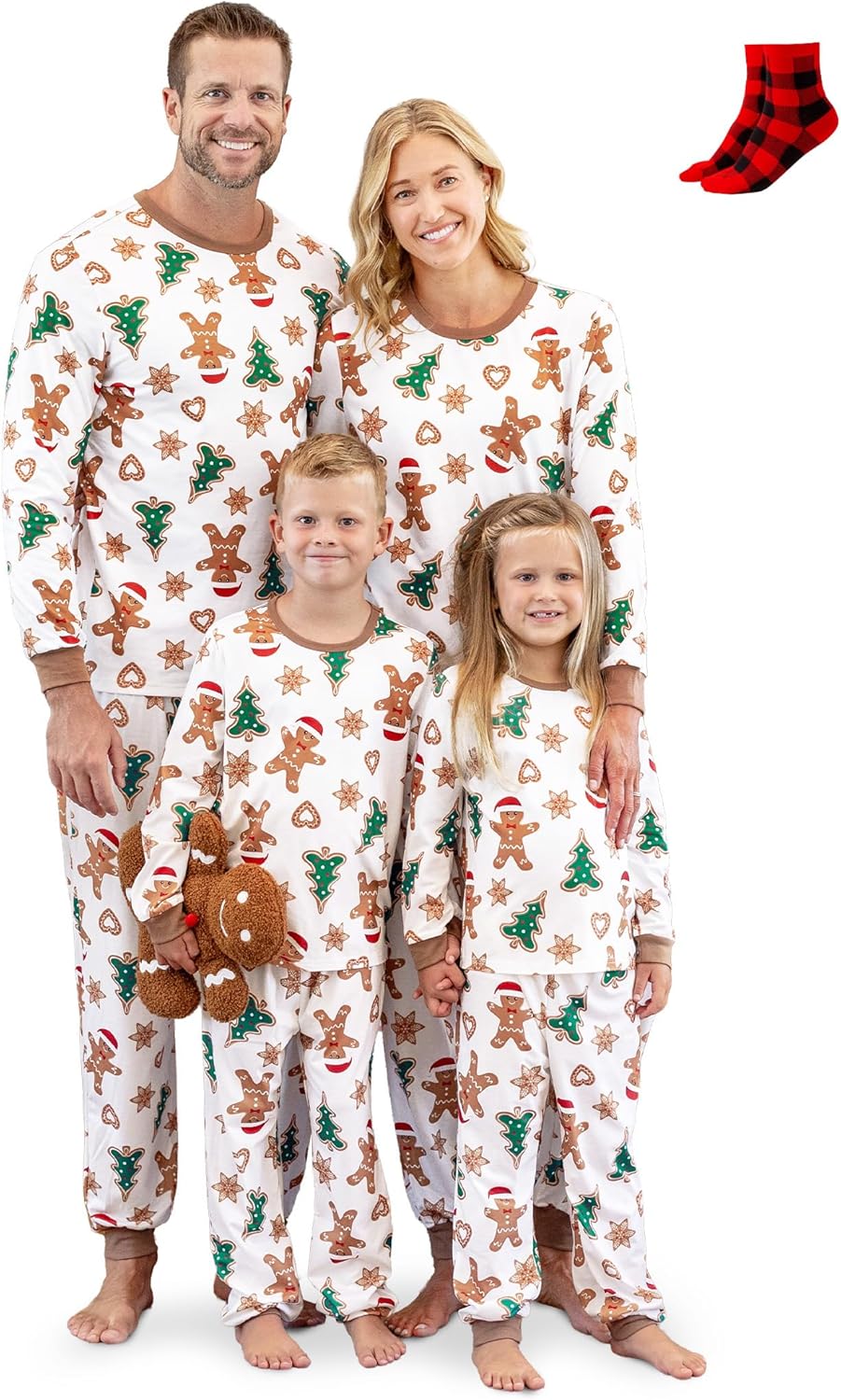 Matching Christmas Pajama Sets with Socks for Family Fun