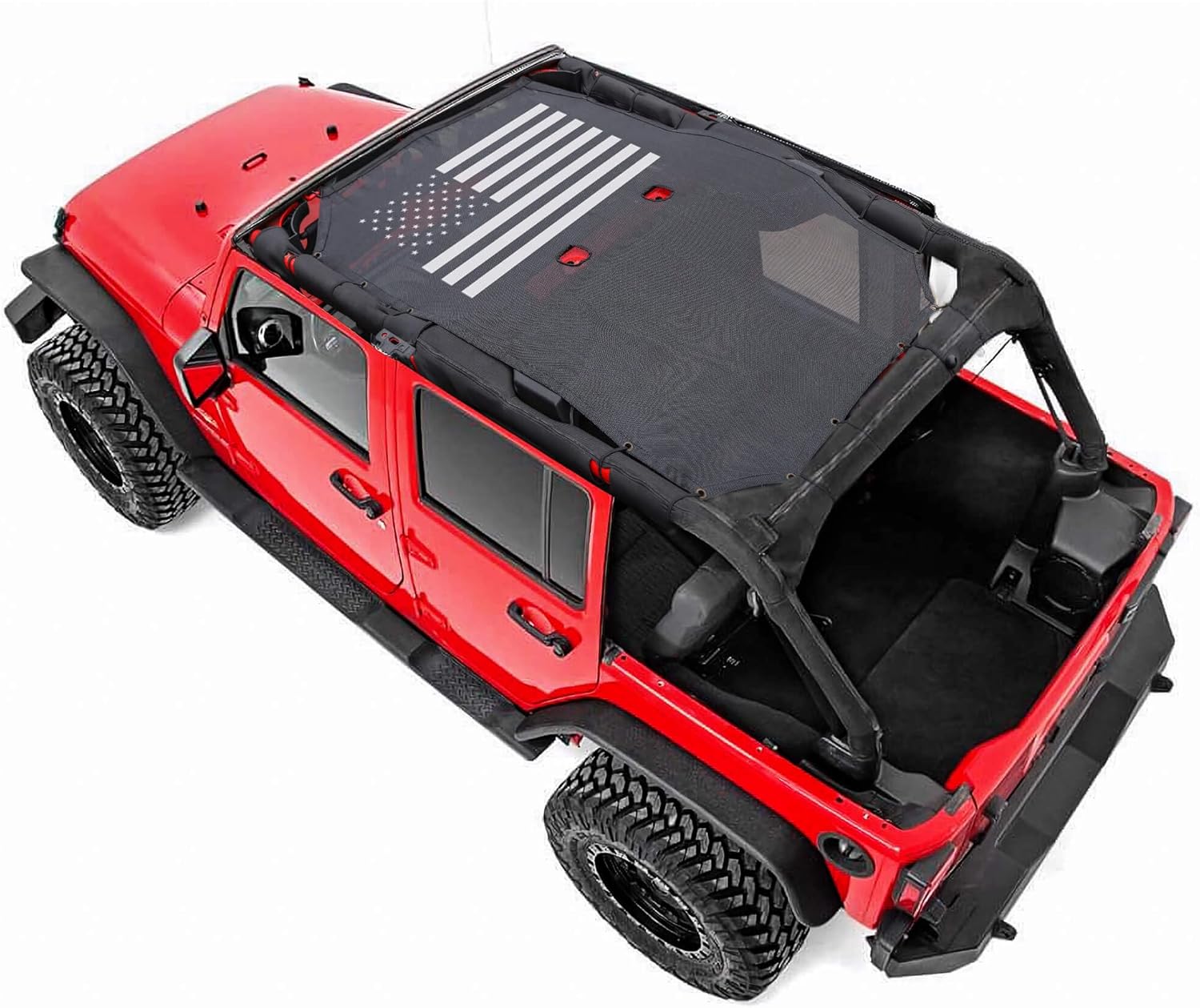 Savadicar Mesh Shade Top for Jeep Wrangler JK JKU 2007-2018