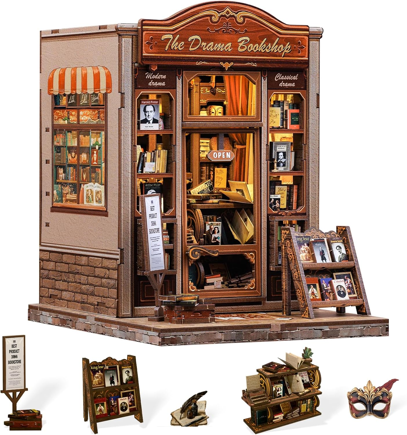 Cutefun Book Nook Kit for DIY Miniature Dollhouse Decor
