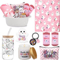 Boo Basket for Women Halloween Gift Set - Cozy Pink Ghost Kit