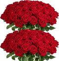 Red Roses Artificial Flower 54PCS Bulk Silk Roses - Long Stem Decor