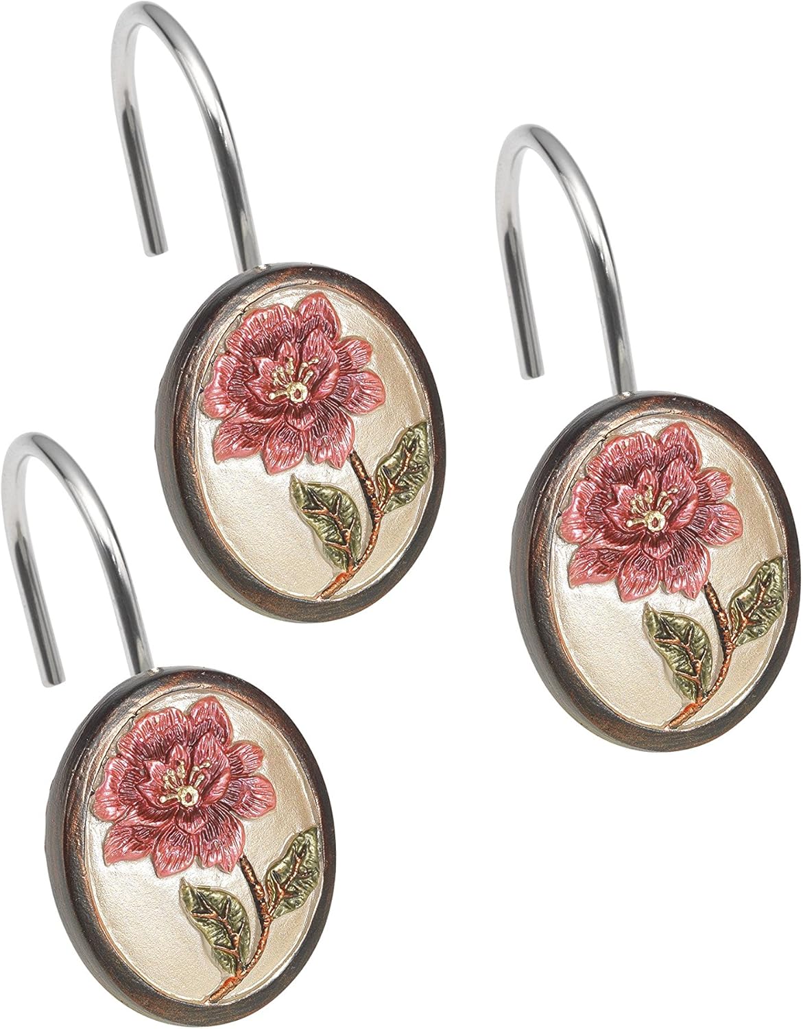 Set of 12 Rose Shower Hooks by Popular Bath