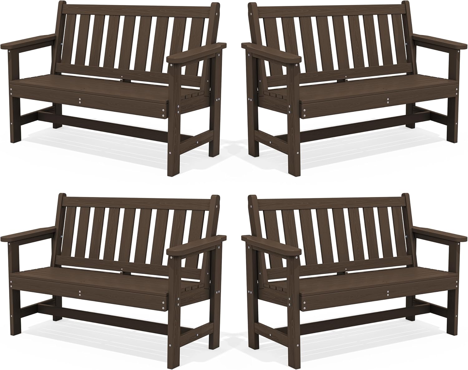 SERWALL Outdoor Bench for Two, Weatherproof and Durable Design