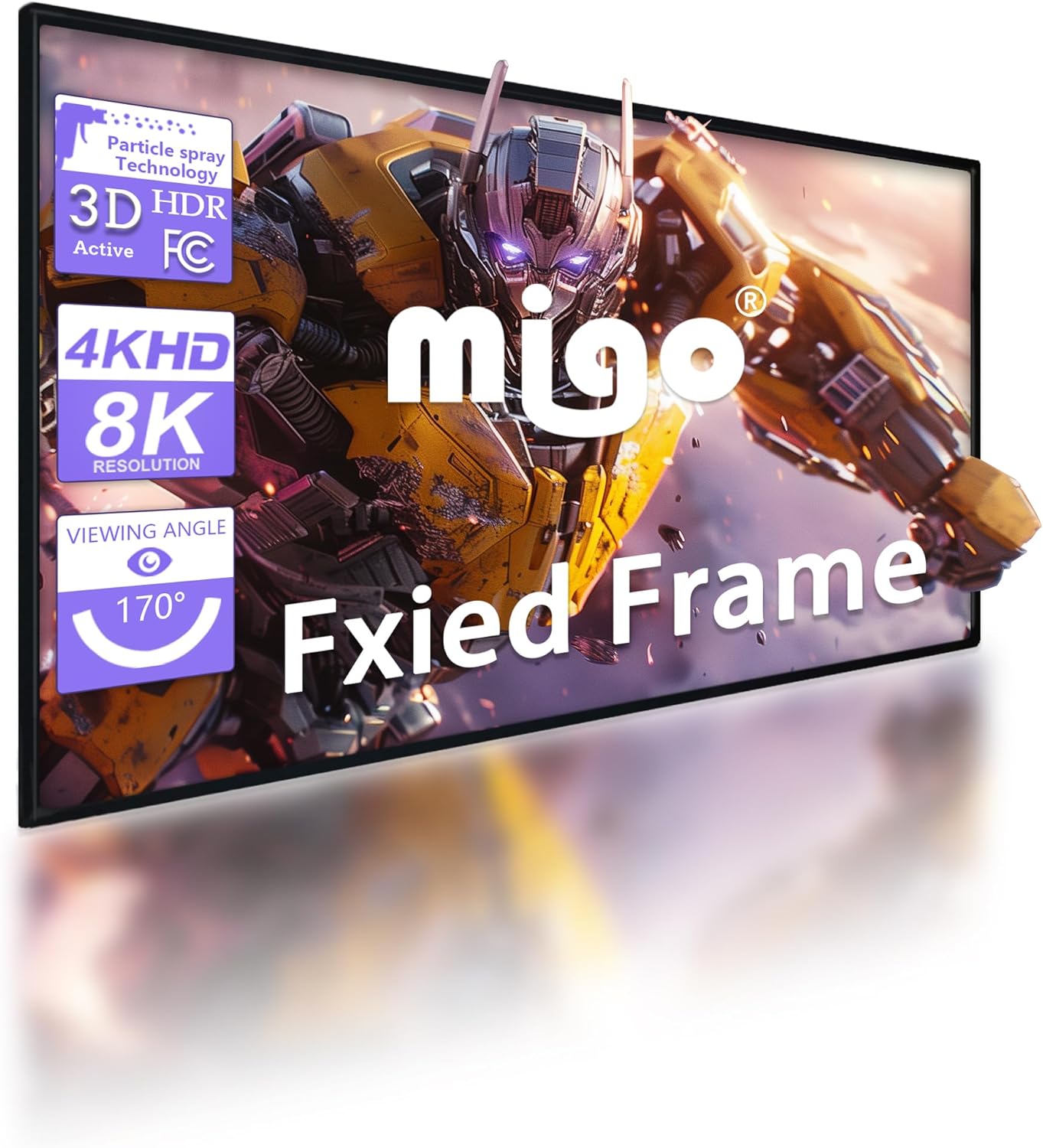 120 Inch Fixed Frame Projector Screen for Home Theater Use