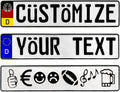 Custom German License Plate - Authentic Embossed Euro Plate
