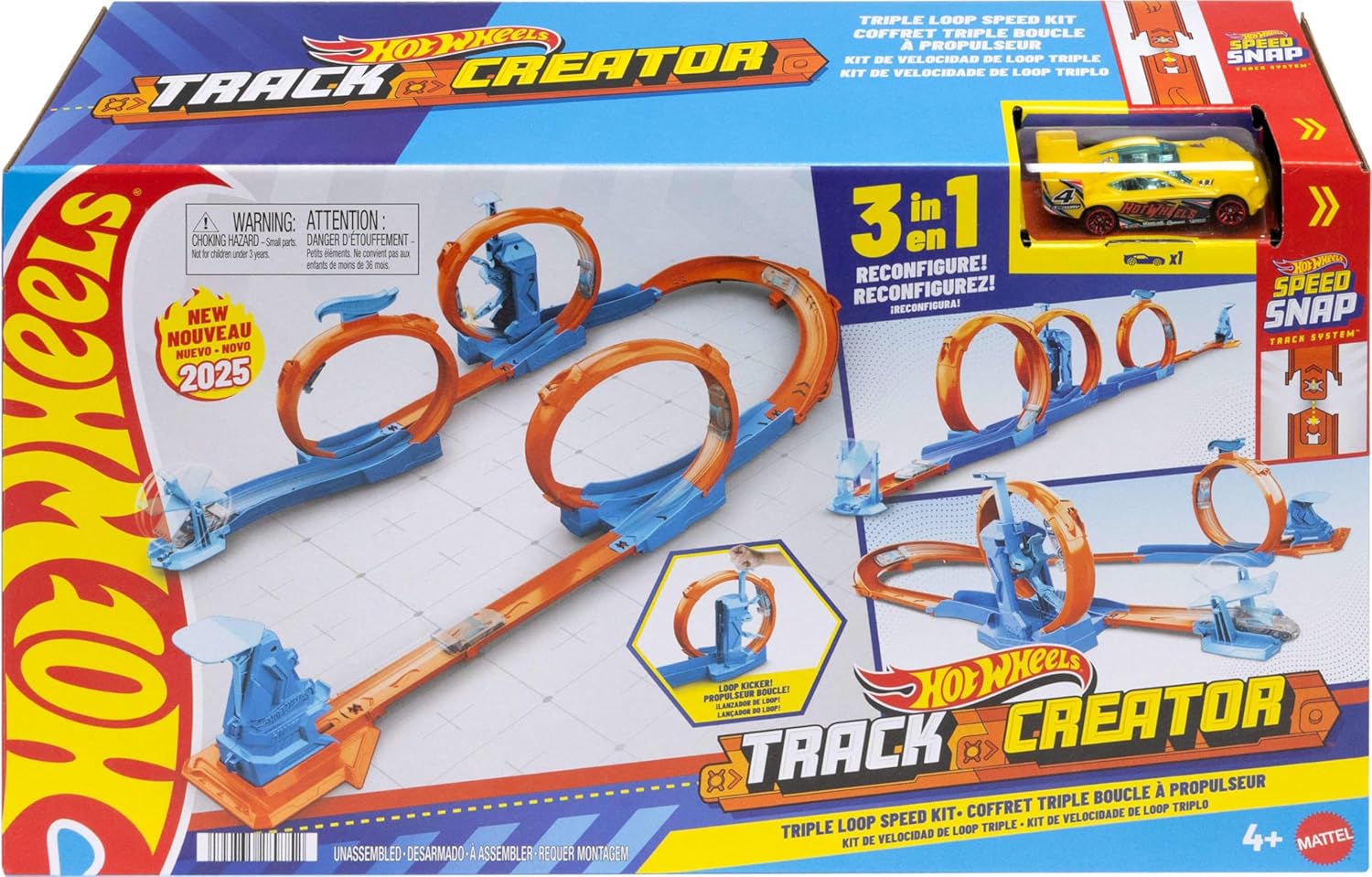 Hot Wheels Track Creator Triple Loop Pack for Endless Fun