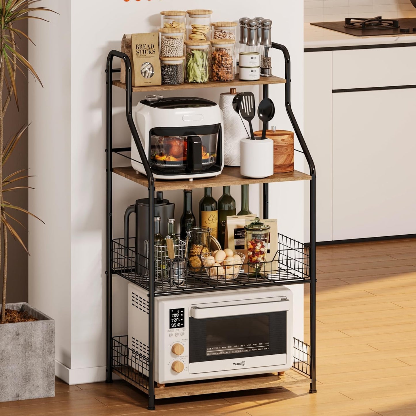 Sonyabecca Kitchen Rack with 4-Tier Storage