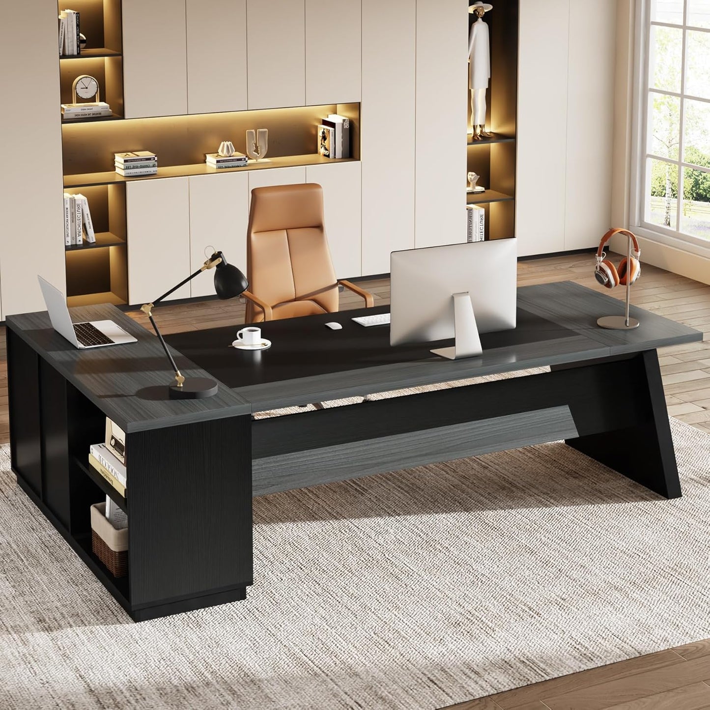 Tribesigns 78 L-Shaped Executive Desk, Business Essential