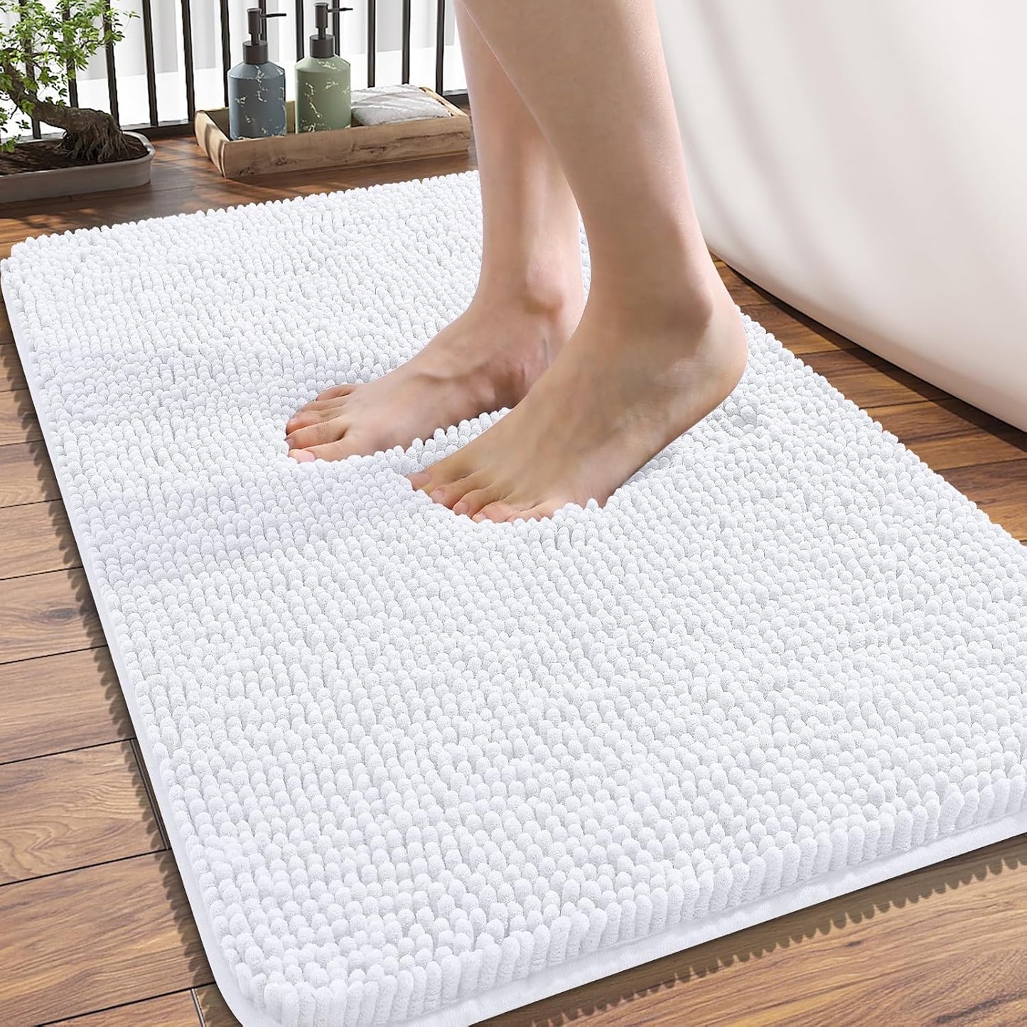 OLANLY Bathroom Rugs 34x21 - Extra Soft Chenille Mats