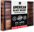 Walnut End Grain Cutting Board for Kitchen - Reversible Extra Large