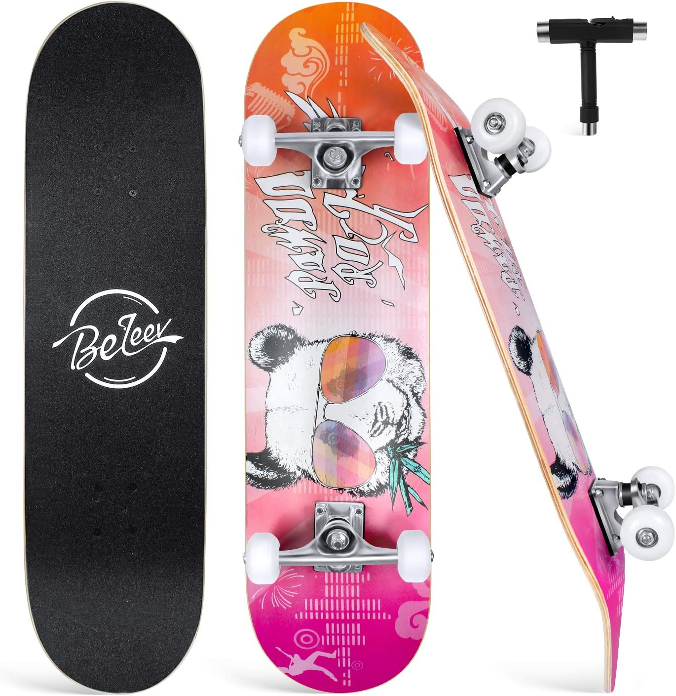 BELEEV Skateboards for Beginners - 31 x 8 inch Complete Board