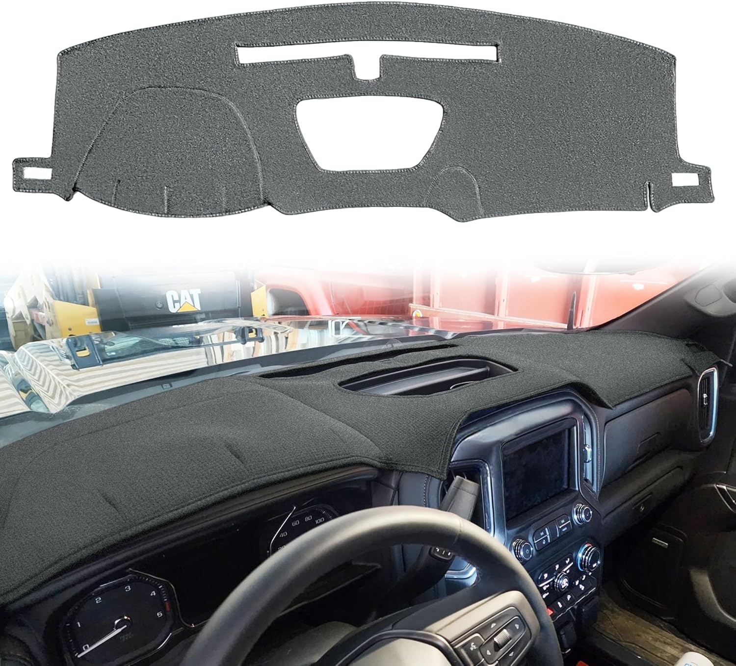 Custom Fit Dash Cover Mat for 2019-2025 Chevy Silverado & GMC