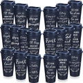 Skylety 40 Pack Christian Gifts 16oz Reusable Bible Verse Tumblers