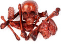 Blood Red Halloween Skeleton Set - 14 Piece Bloody Bone Props