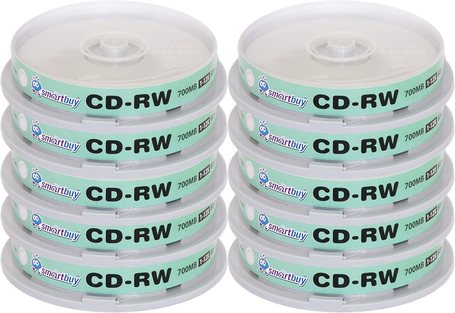 Smartbuy CD-RW 700MB 80Min High Speed Rewritable Discs 100 Pack