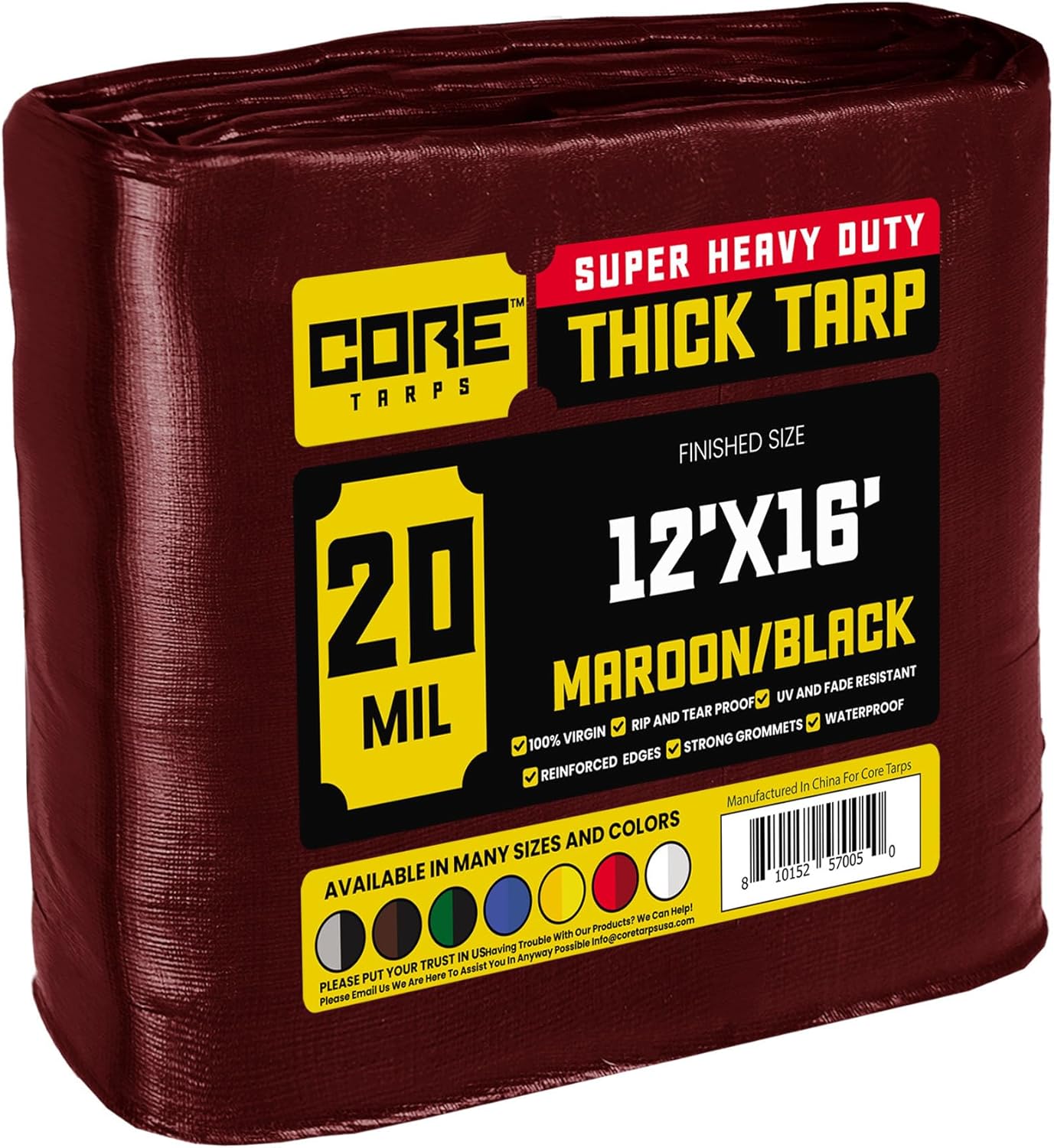 Core Tarps Extreme Heavy Duty 20 Mil Tarp Cover for All Needs