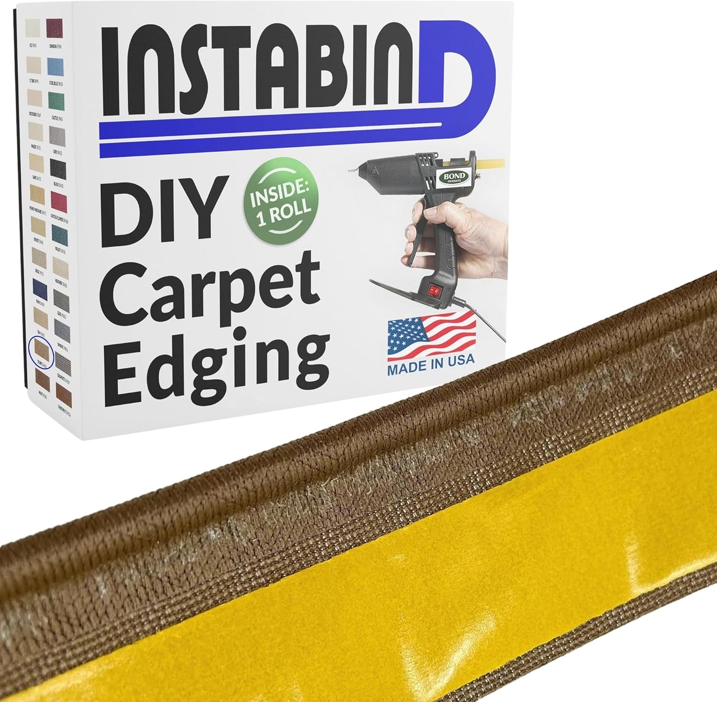 Instabind Carpet Binding Tape for Area Rugs - Durable & Easy