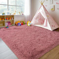 Ultra Soft Rugs for Living Room 6x9 Blush Pink, Cozy Shag Carpet