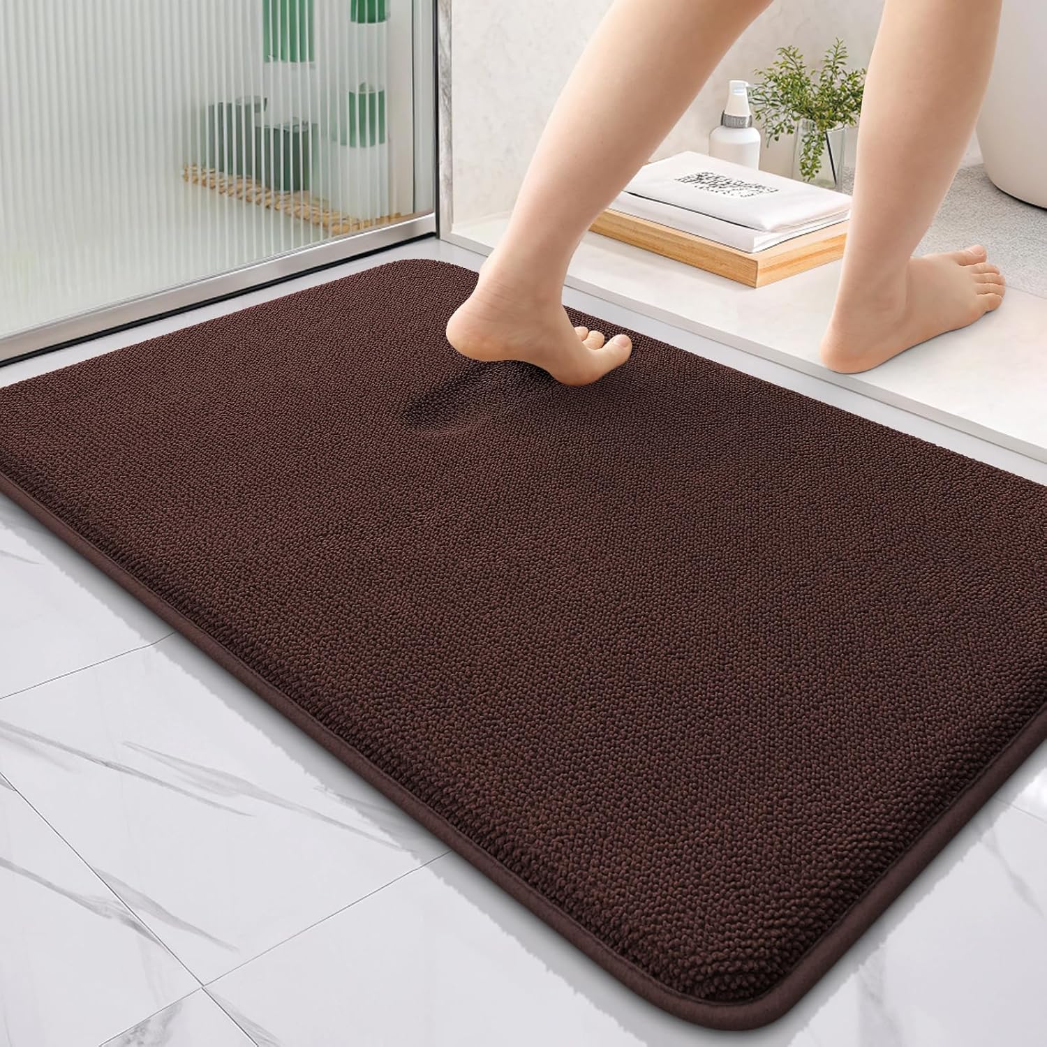 OLANLY Thick Memory Foam Bath Mat Rug for Luxurious Comfort