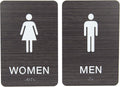Non-Accessible ADA Restroom Sign Set with Braille - Dark Wood