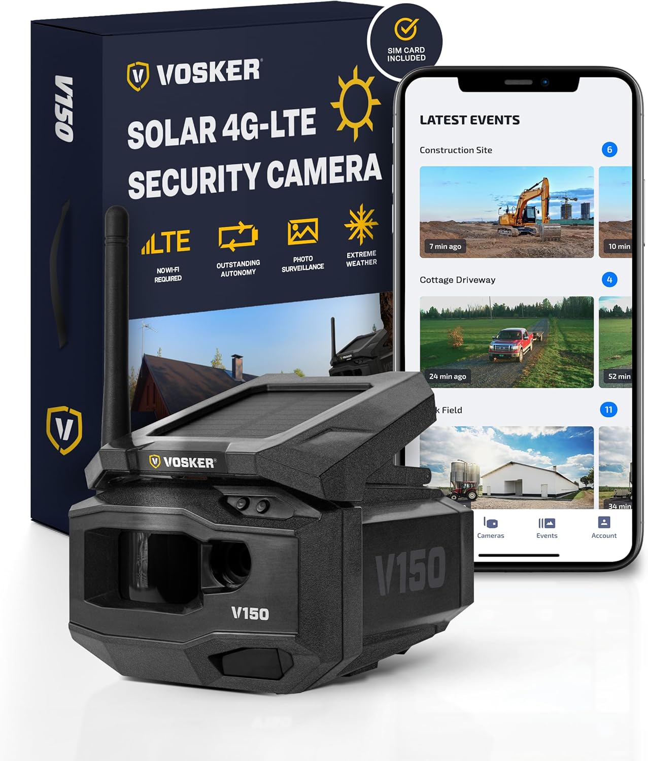 Vosker Solar-Powered LTE Security Camera