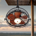 23in Waterproof Outdoor Ceiling Fan with Light - Smart 6-Speed Control