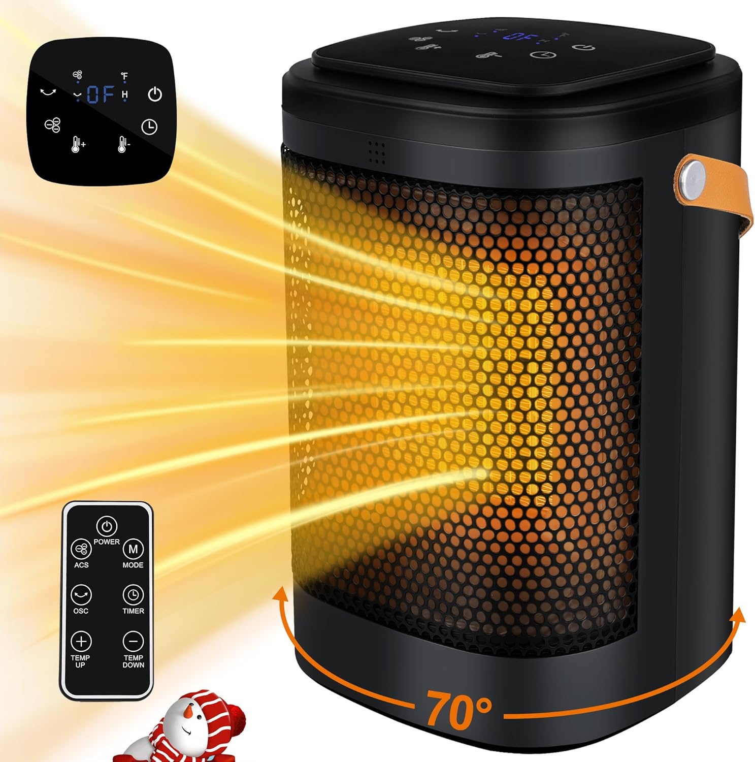 Efficient 1500W Space Heater for Office & Bedroom