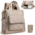 Diaper Bag Backpack Quilted Baby Diaper Bag - Insulated, Organized