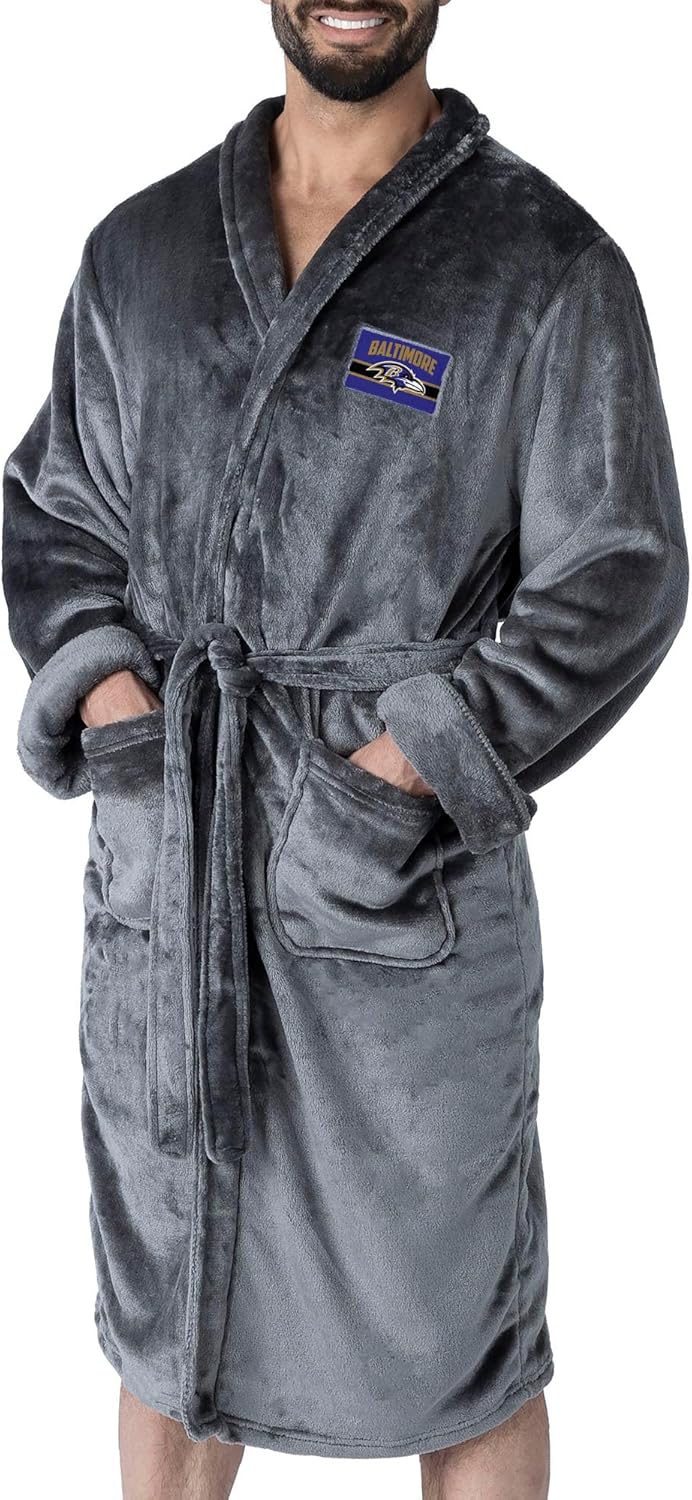 NFL Men's Silk Touch Robe L/XL - Soft & Comfortable Design