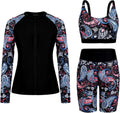 Arolina Womens Rash Guard Long Sleeve Swim Shirt Set - UPF 50+ Sun 3