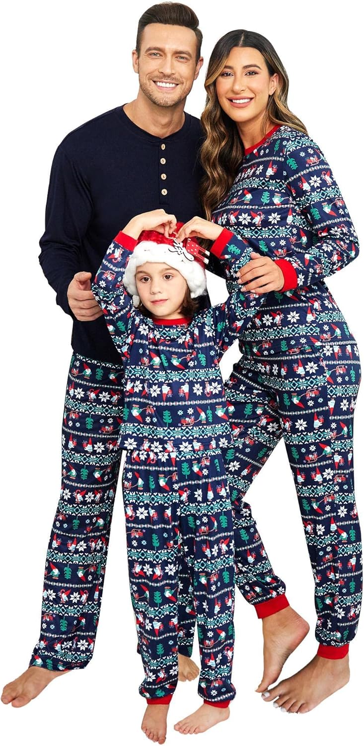 Ekouaer Family Christmas Pajamas Matching Sets for Everyone