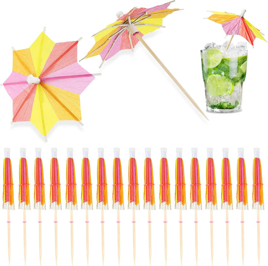 Colorful Paper Umbrella Cupcake Toppers by Cyodoos
