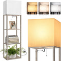 Floor Lamp with Shelves - Modern LED Shelf Lamp for Living Room