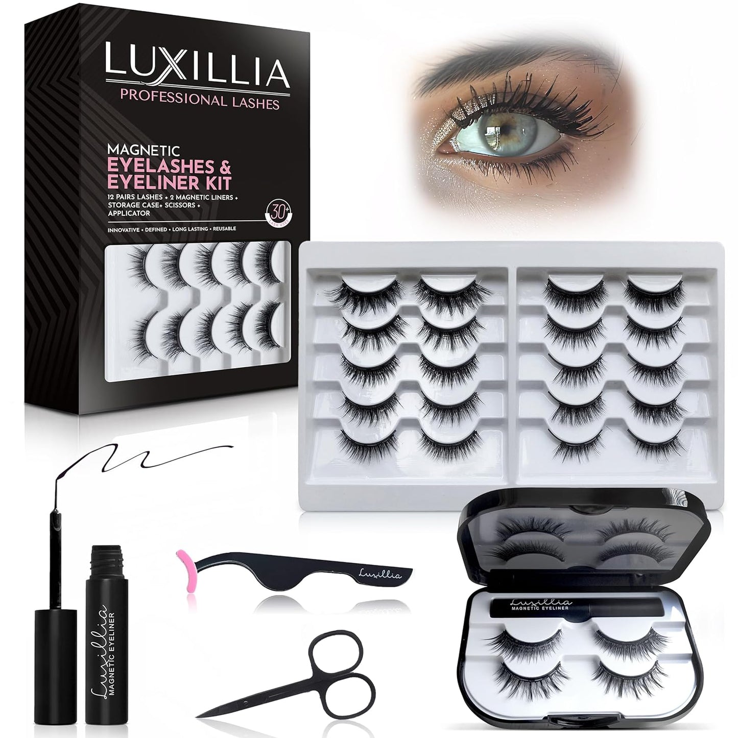 Luxillia Magnetic Eyelashes Kit for Effortless Glamour