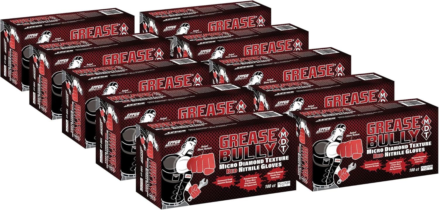EPPCO Red Nitrile Gloves: Superior Grip for Mechanics