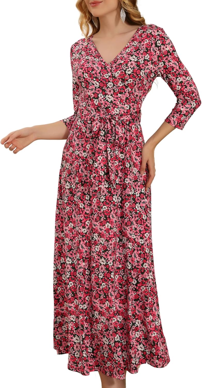 Aphratti Women's Floral Maxi Dress for Spring and Summer Wear