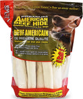 Canine Chews 10-11ft Rawhide Bones for Large Dogs - Durable Beefhide