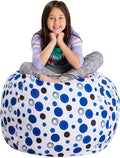 Stuffable Kids Stuffed Animal Storage Bean Bag Chair Cover - Large